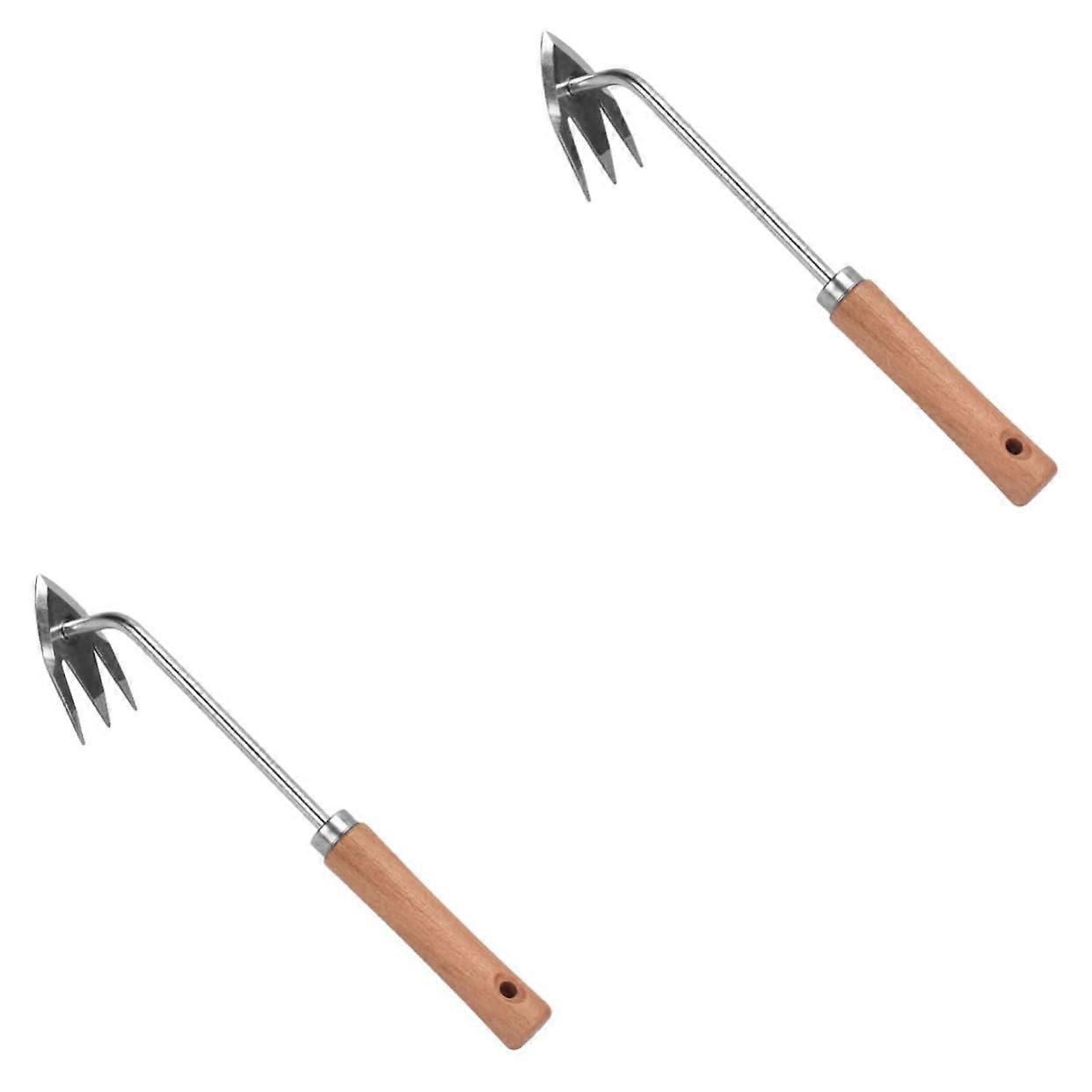 2pcs Manual Weeder Tool Standing Puller for Dandelion Removal Uprooting Weeding Rake Multi Function Garden Tool
