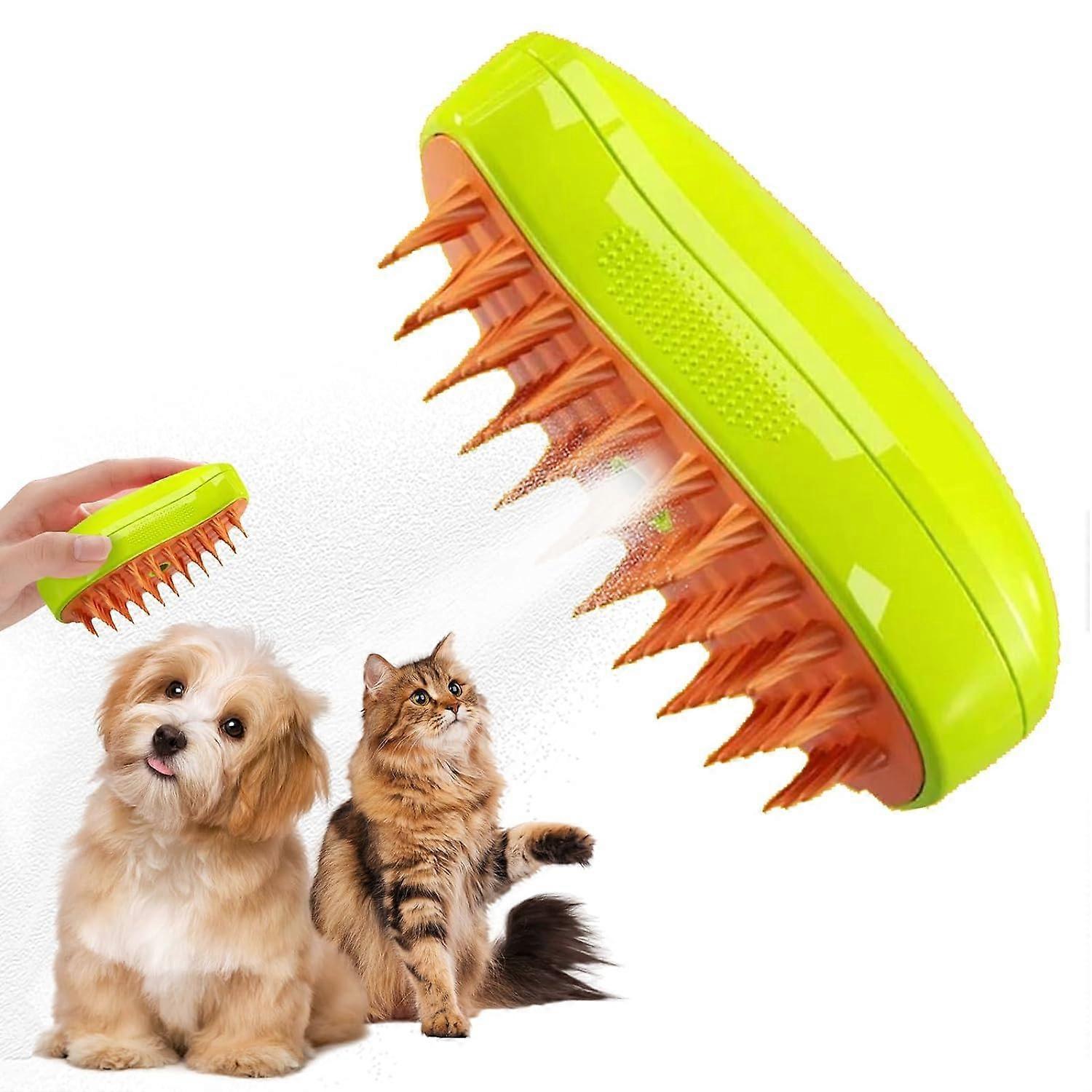 Cat Steam Brush for Gentle Grooming and Effective Shedding Control, Portable Design, Lightweight, Dual Functionality