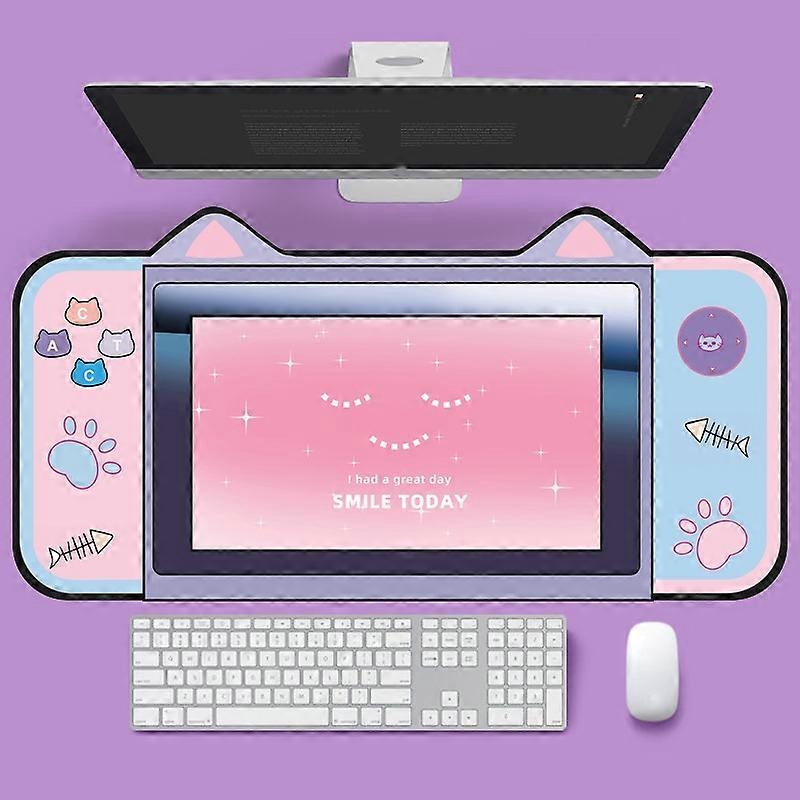 400 x 800 x 2mm Cute Cat Ear Computer Keyboard Desk Pad Mouse Pad