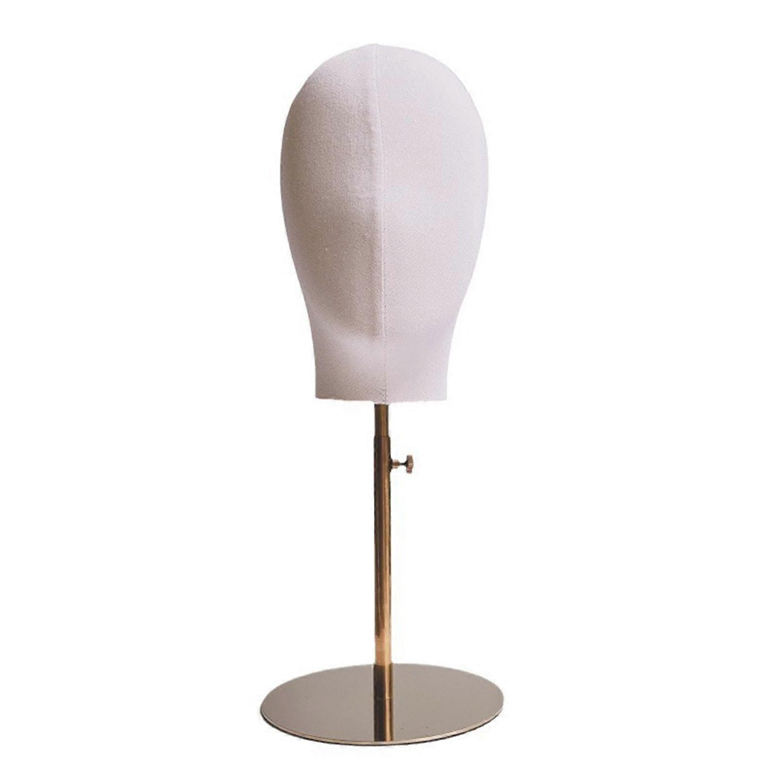 Canvas Block Head Wig Head Stable (17.91inch-23.23inch Adjustable) Table