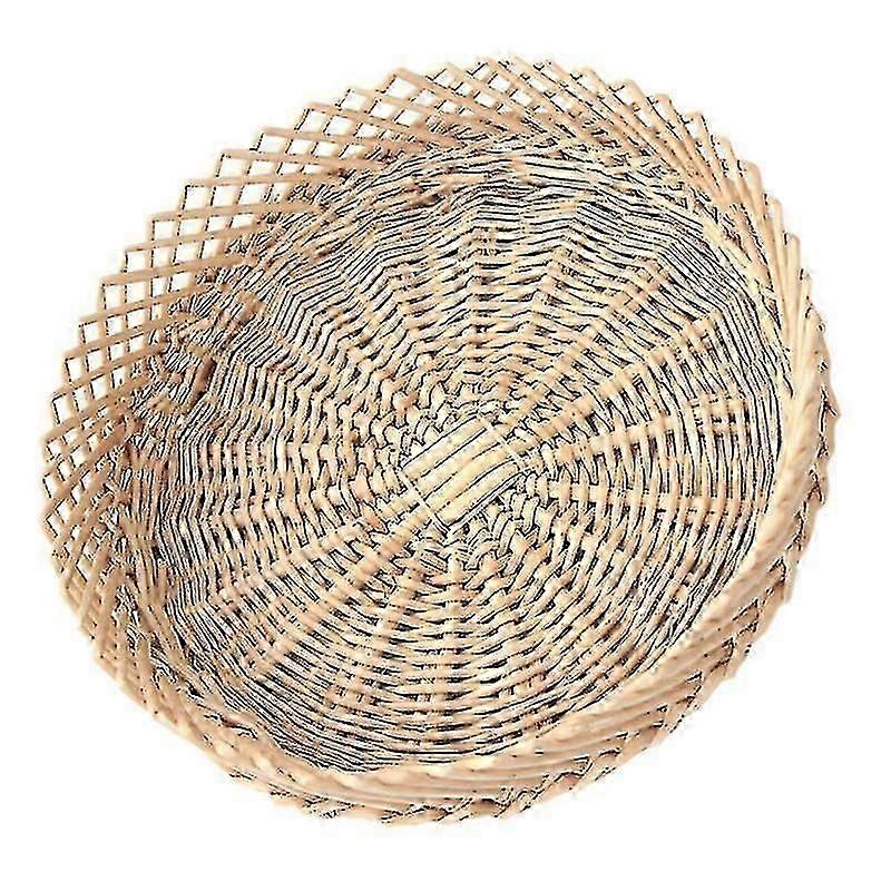 26X26cm Bamboo Color Picnic Baskets 1pc Wicker Basket Willow Woven Storage Basket Fruit Storage Bin
