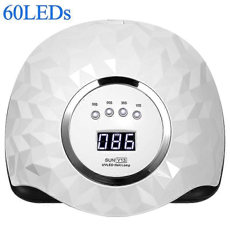 248W UV LED Nail Lamp, with 60 Led Beads, Faster Curing Lamp LED Nail Dryer with 4 Timers white