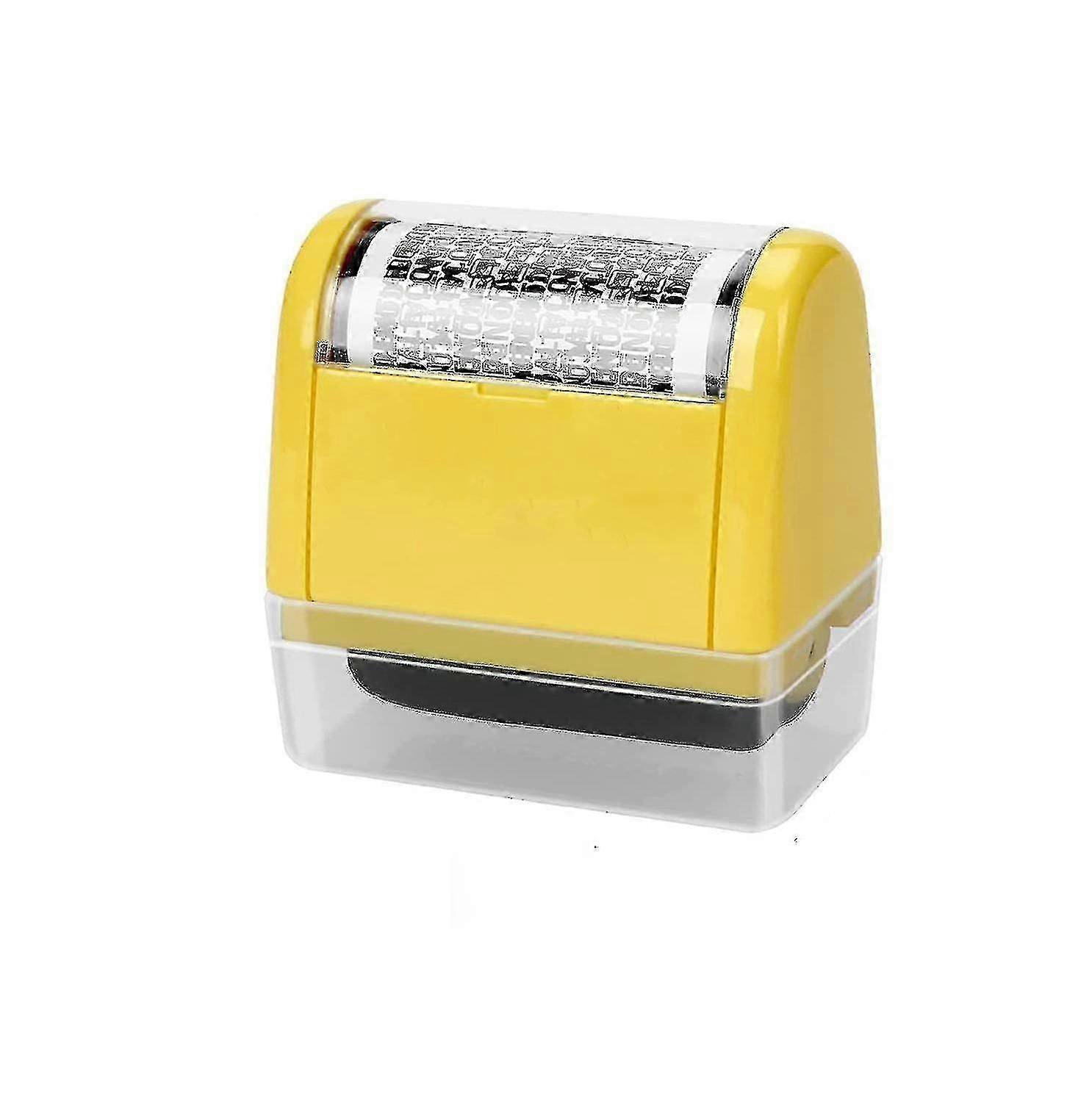 Jinxiu  Wide Roller Stamp Identity Theft Stamp 1.5 Inch Perfect For Privacy Protection With Box Opener + Two Bottles Of Ink For Upgrading Needles - Ye