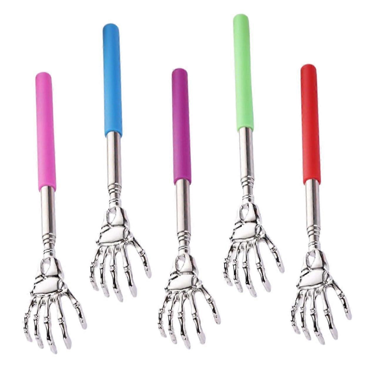 5pcs Extendable Telescoping Back Scratcher Scratcher for Men and Long Handle Back Tool