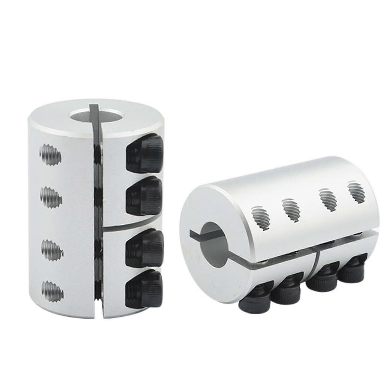 Aluminum Rigid Shaft Coupling 1-Piece CNC Shaft Coupler Model L40 D25 Size D25xL40-10-10 Bore 6.35-14mm