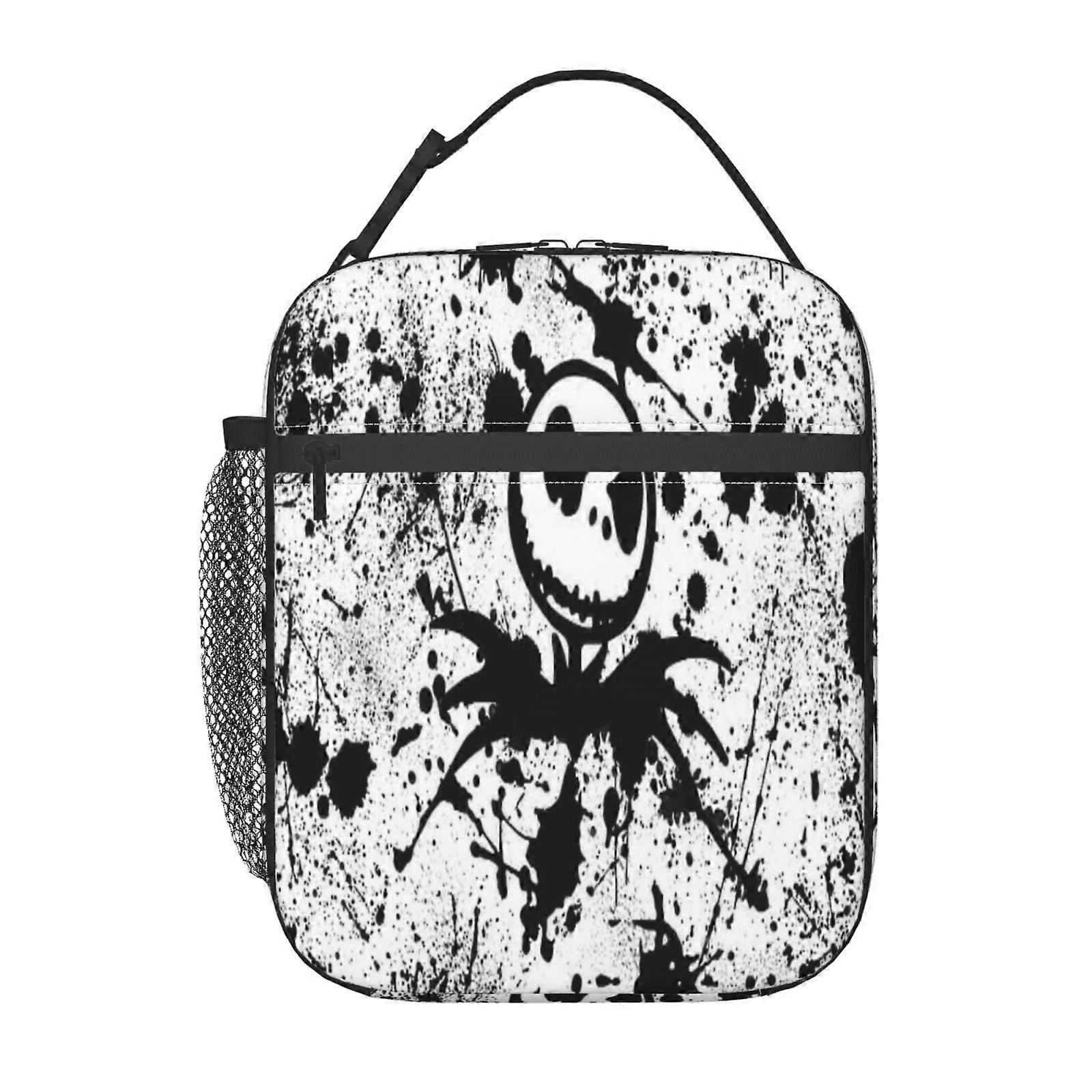 j303 The Nightmare Before Christmas Lunch Bag with Removable Divider Panels, Customizable Interior Space for Different Meal Types b303