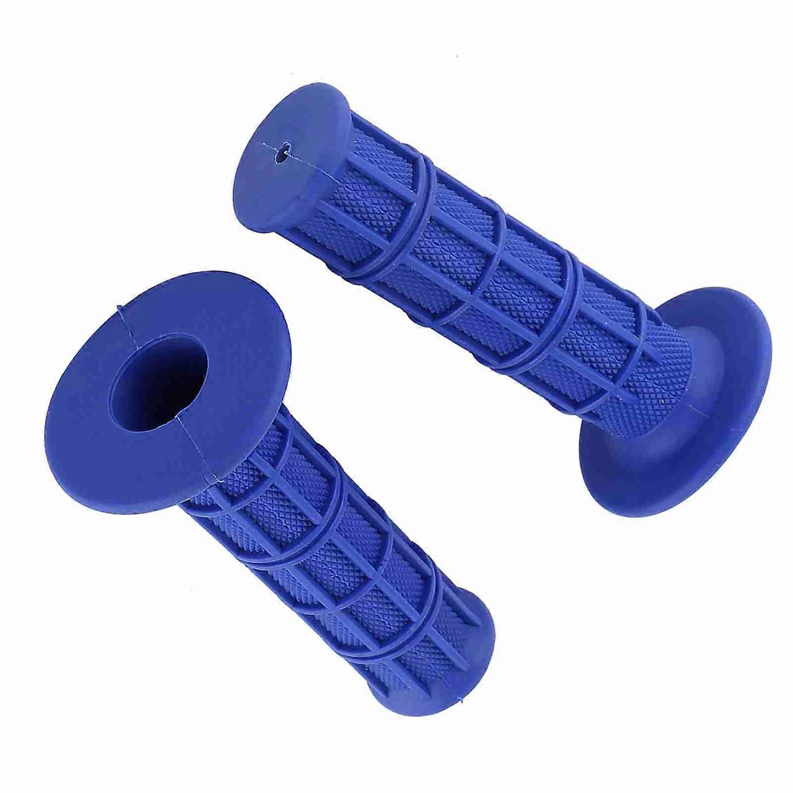 1 Pair of 22/25mm 7/8" Universal Silicone Motorcycle Handlebars Hand Grips New Blue