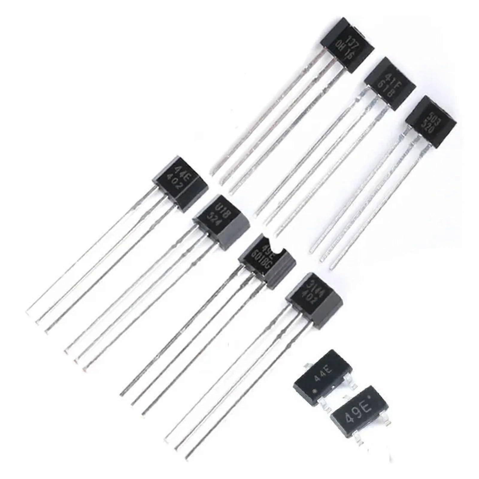 10pcs Hall Effect Sensor Switch A3144 44E U18 49E 41F 3503 OH137 Hall Element Brushless Electric Motor 44E 49E SMD(U18 10pcs)