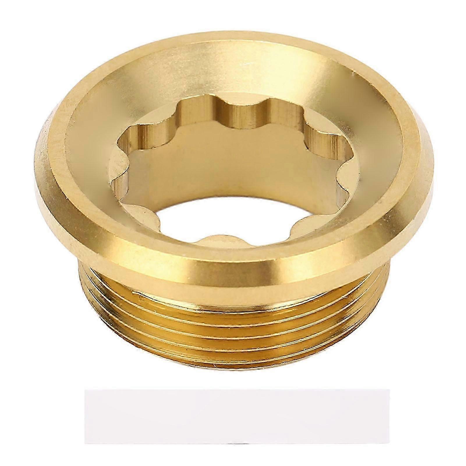 Cykel Vevparti Skruv Ti Legering Stötdämpning Vevarm Skruv Cykel Fixeringsbult Dammskydd för M20mm Vevparti Guld