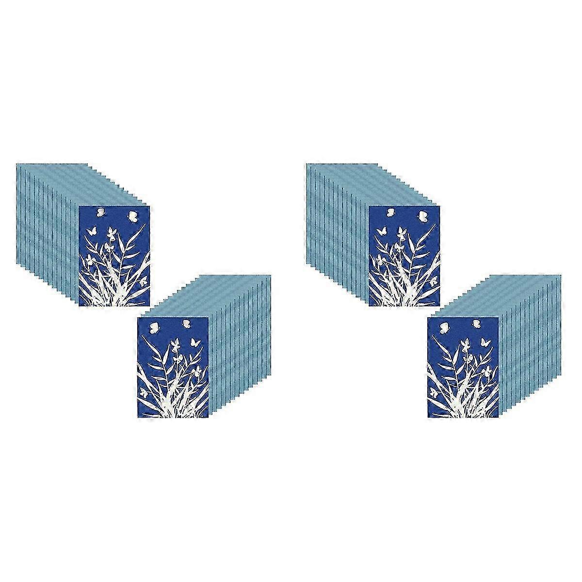 Cyanotype Paper, 120 Pcs A5 Sun Print Paper Kit, High Sensitivity Sun Print Nature Printing Paper S