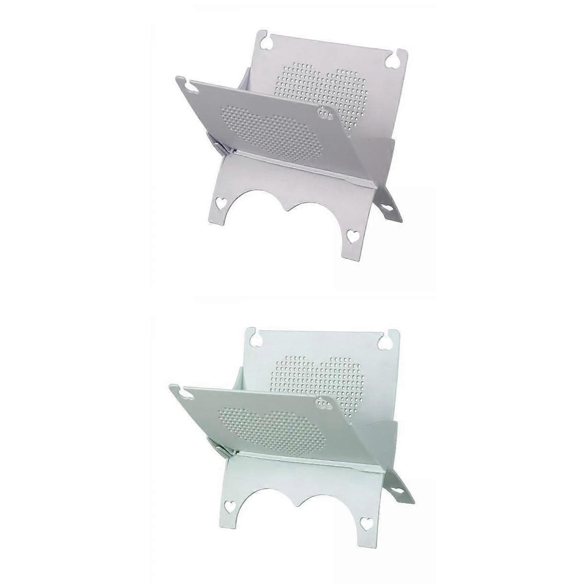 Desk Storage Rack, Kitchen Holder with Hanger, Dish Drainer,