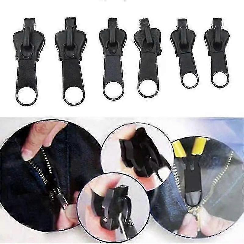 6 Pcs Fix Zip Puller, Instant Zipper Clip & Zip Quick Fix Zip Puller, Repair Kit Zipper Replacement Zipper Pull Rescue Kit (6 Pc Fix Zipper)