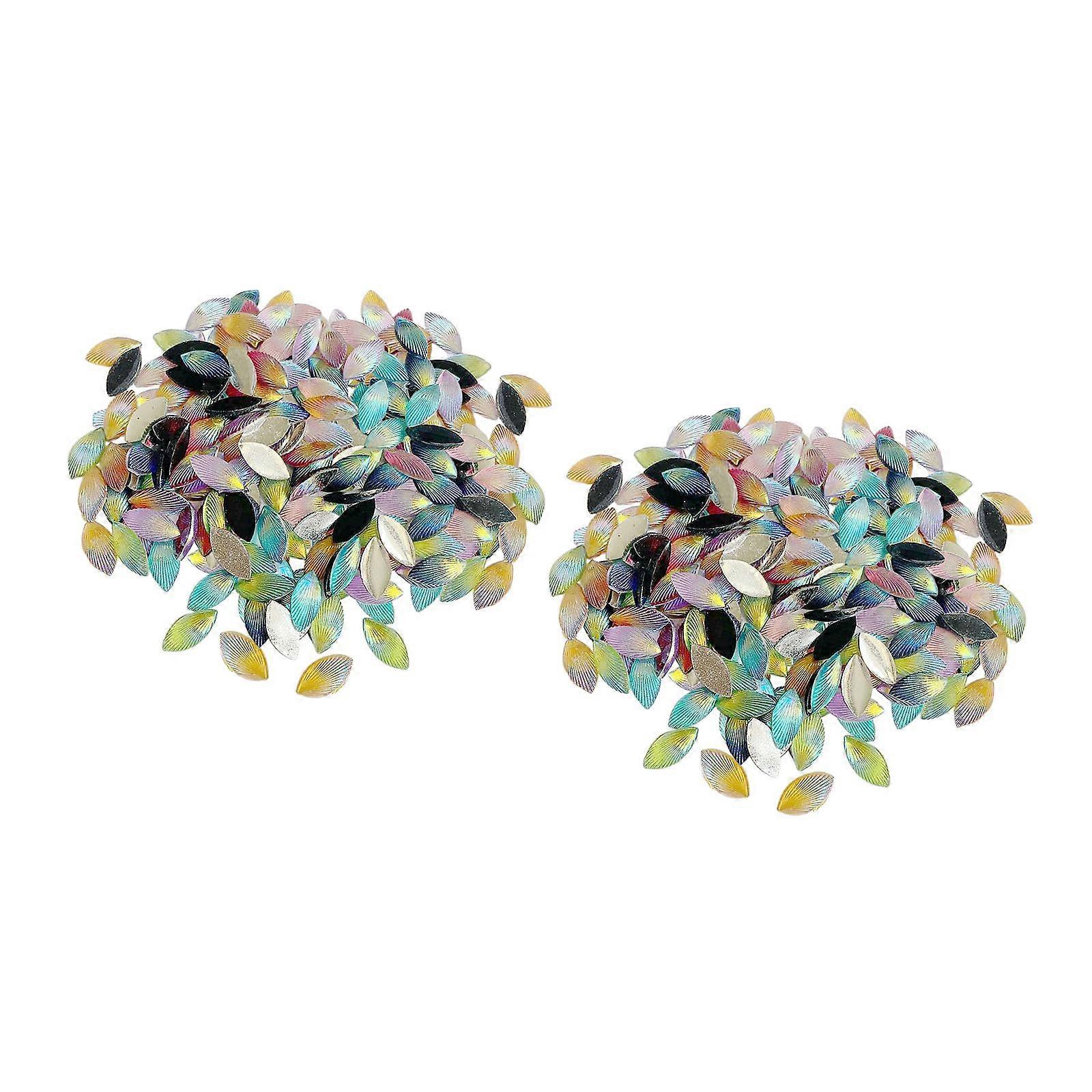 400Pack צבעים מעורבים ריינסטון נוצץ אמנות טלפון נרתיק סיכת ראש סירים כוסות