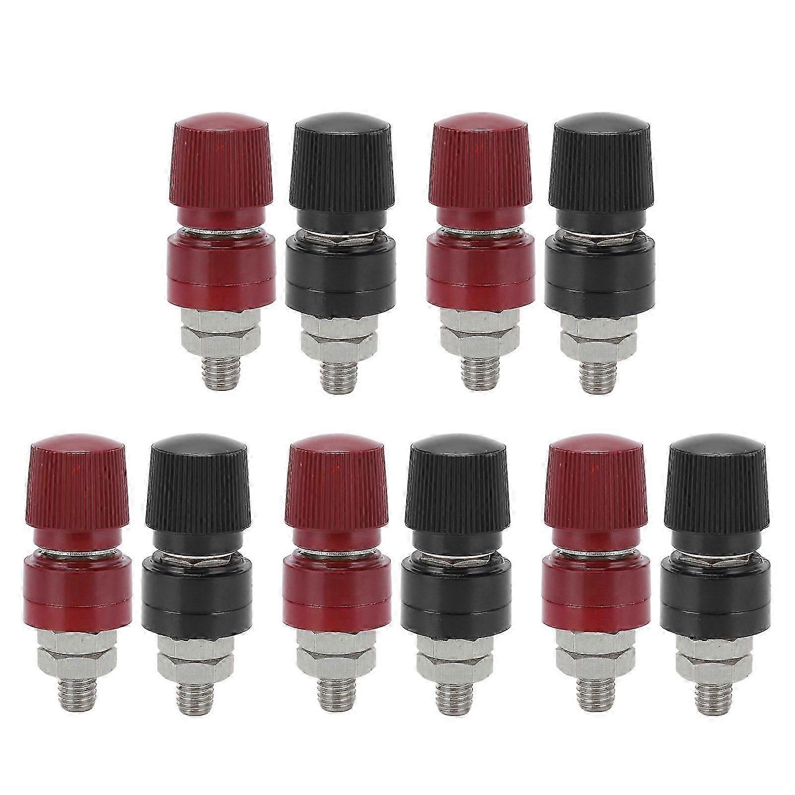 5Set M8 Binding Post Engineering Plastic Nickel Plated Brass Inverter Terminal for Welding Machinery