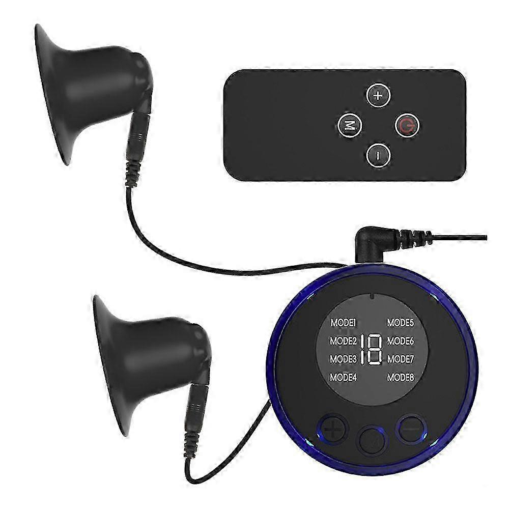 Double Electrode Nipple Clamp Electric Shock Pulse Breast Suction Device 26s