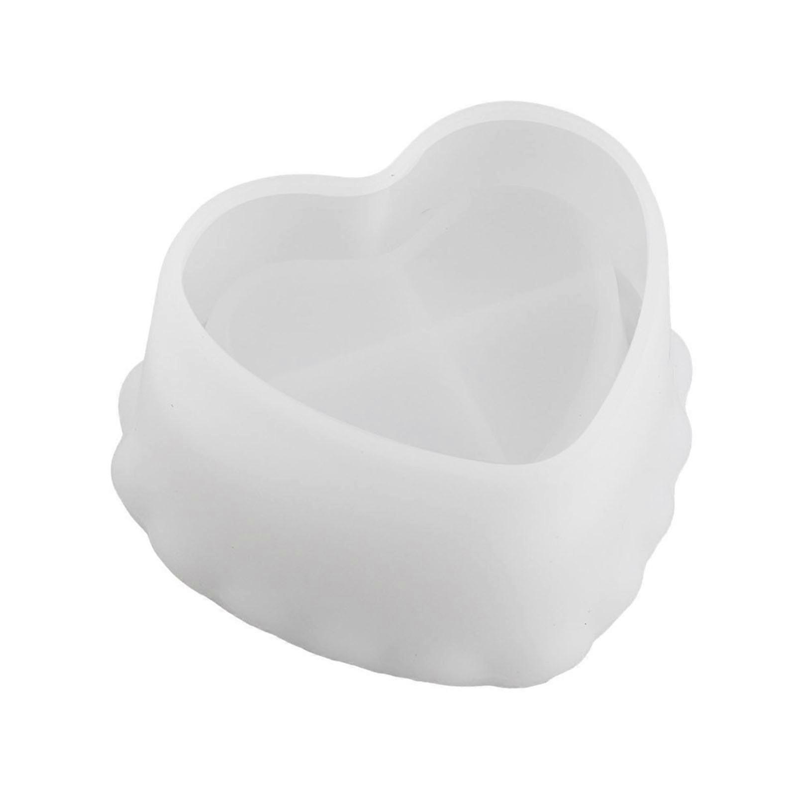 Heart Concrete Silicone Mold DIY Handmade Resin Plaster Storage Box Molds Plant Pot Candle Jar Mould Valentines Day Gift