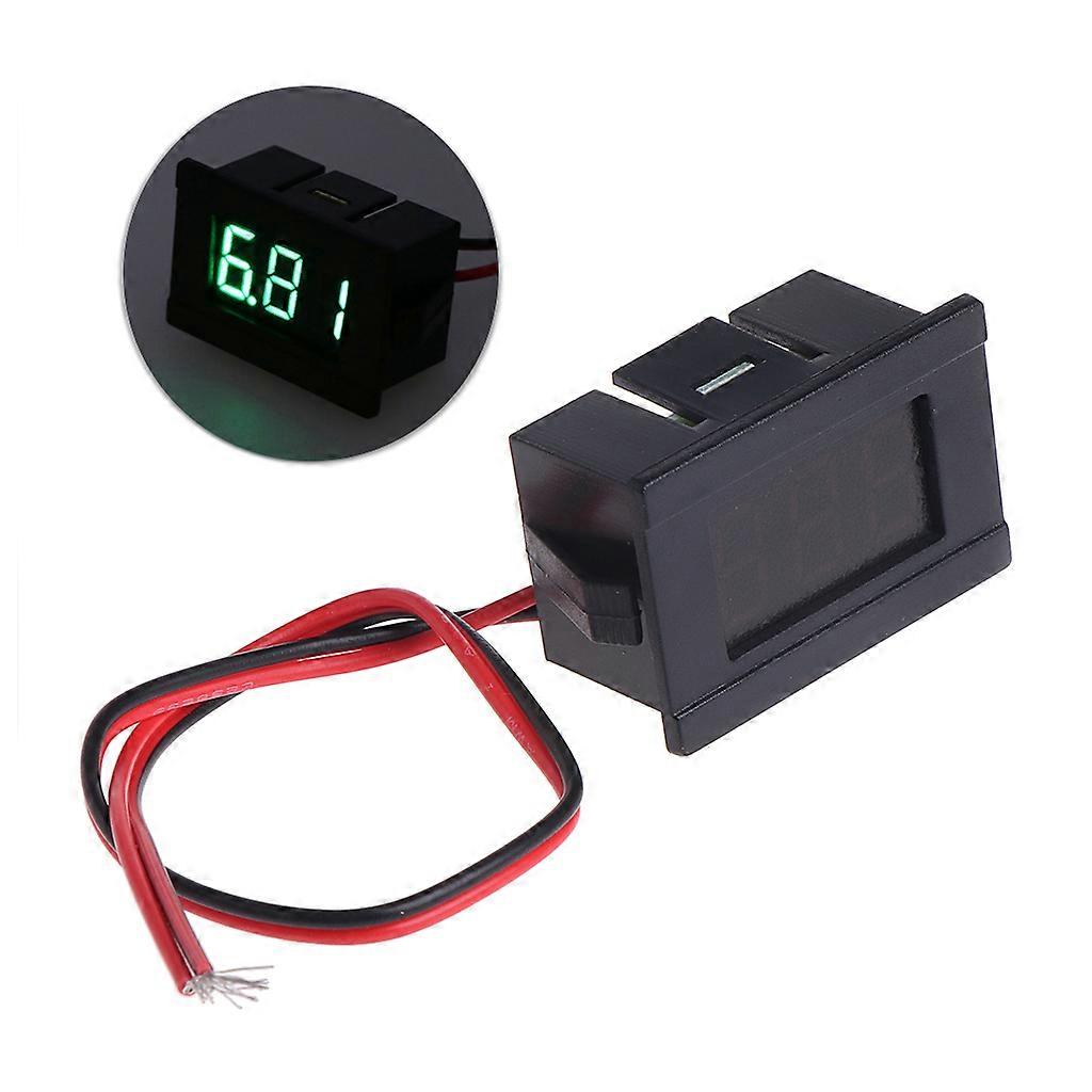 for DC 4.5V-30V 0.36 " LED Digital Voltmeter Voltage Meter for Motorcycles and for Cars Reverse Polarity for Protection Green