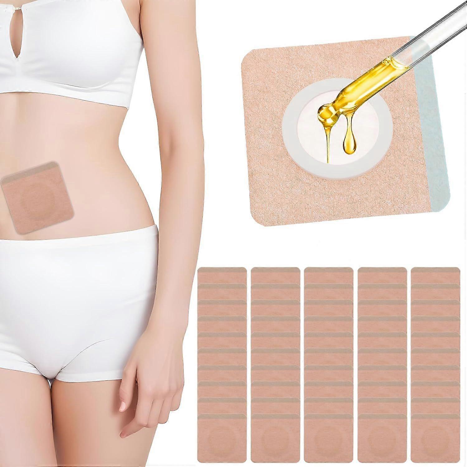 Patchs à l'huile de ricin, modèle le plus récent (2025), 50 pièces, emballages jetables