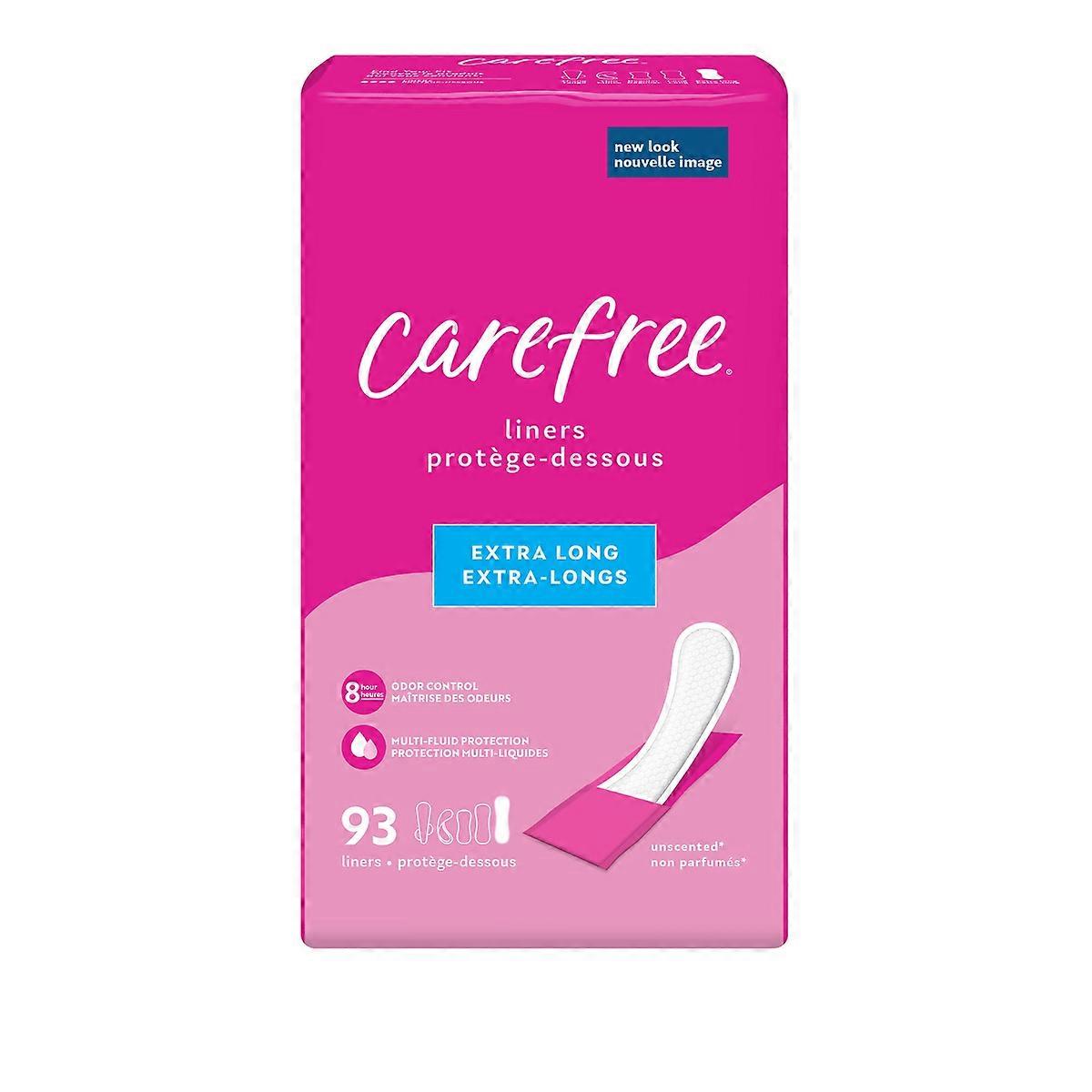 Carefree Wrapped Unscented Panty Liners To Go, 93ct