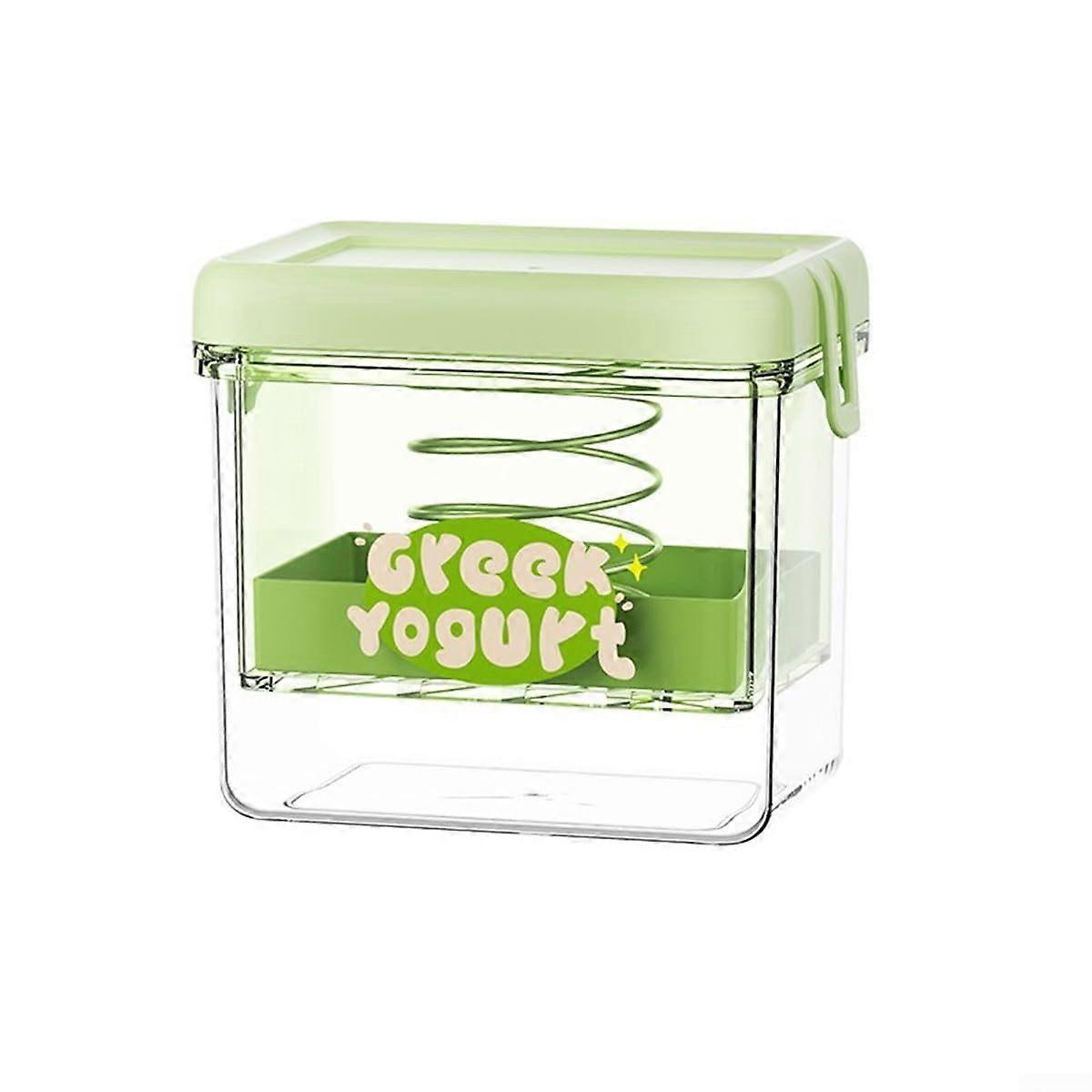Yogurt Strainer for Homemade Greek Yogurt, Easy Pressure Filtration and Whey Separator (Rectangle Green)