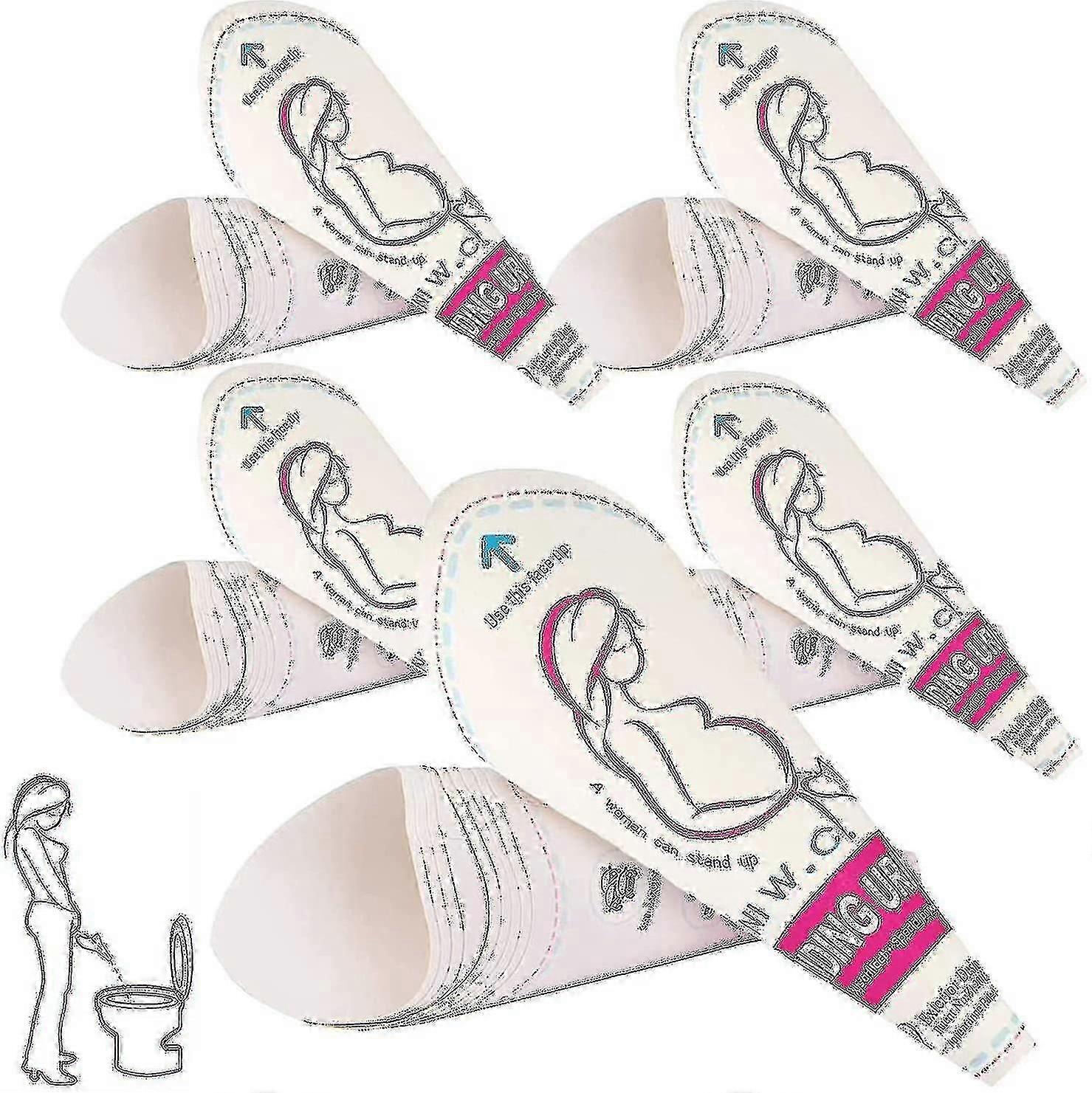 60 Pcs Dispositif d’urination femelle jetable, entonnoir de pipi pour femmes entonnoir d’urinoir féminin portable