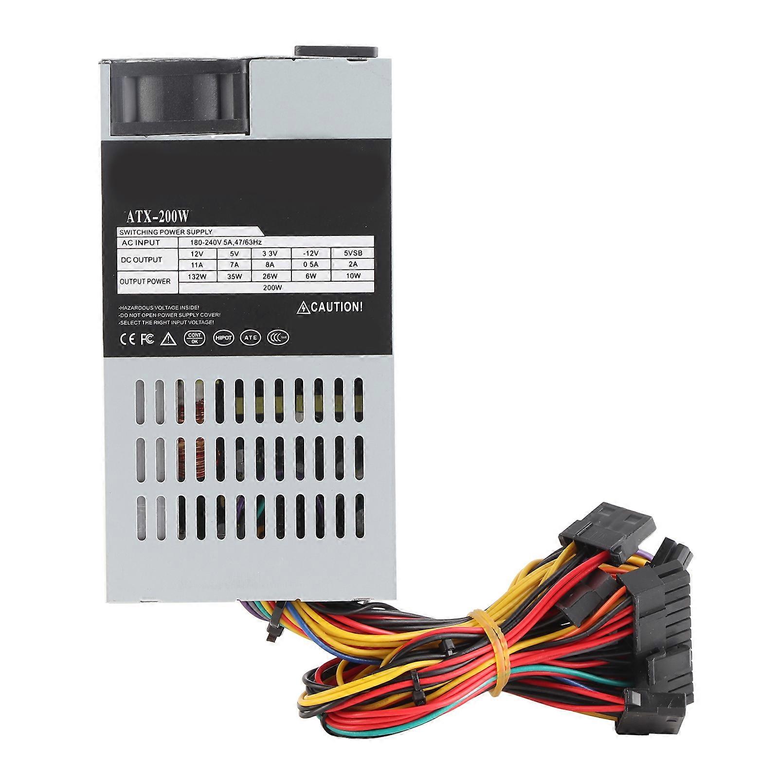 200W Power Supply, Sturdy Metal, Fast Cooling, Widely Compatible Desktop Power Supply for Windows System 180-264V