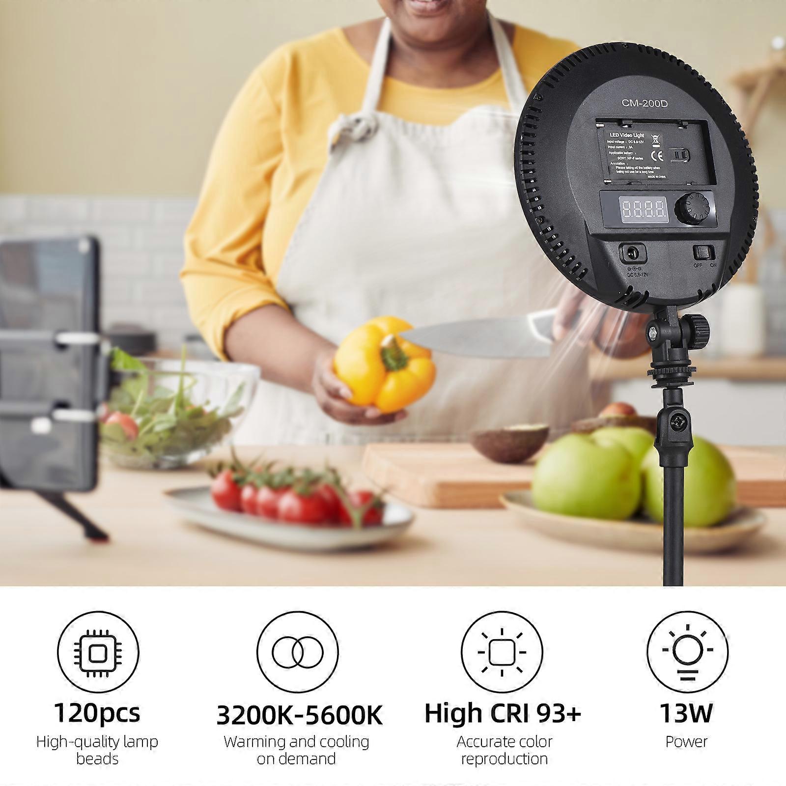 Compact Dimmable LED Video Light Panel for Photography and Video - Portable & Versatile