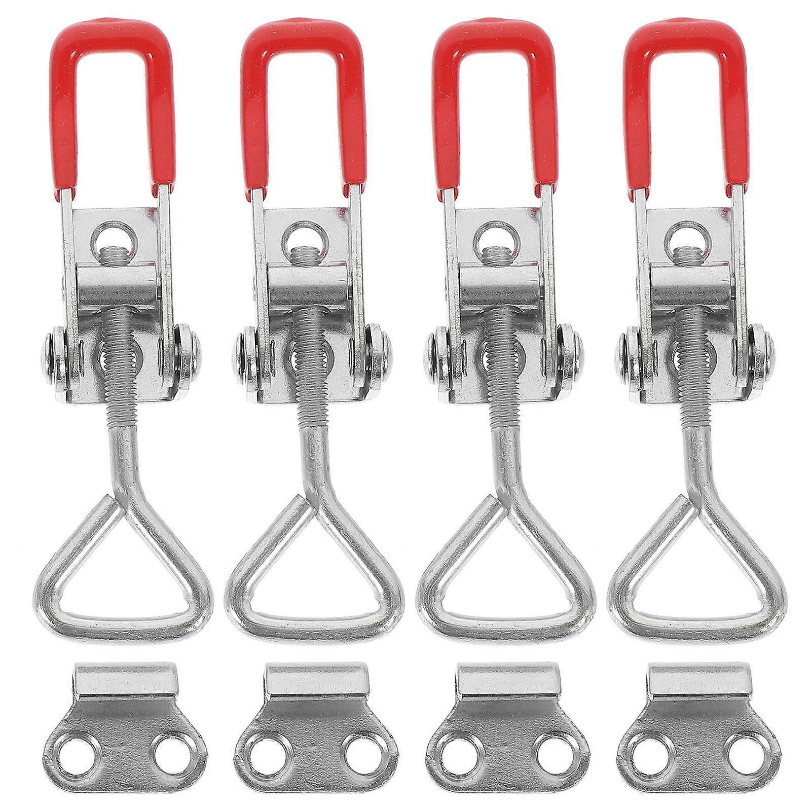 4Pcs Heavy Duty Adjustable Toggle Clamp Toggle Pull Latch Hasp Clamps for Industrial Equipment