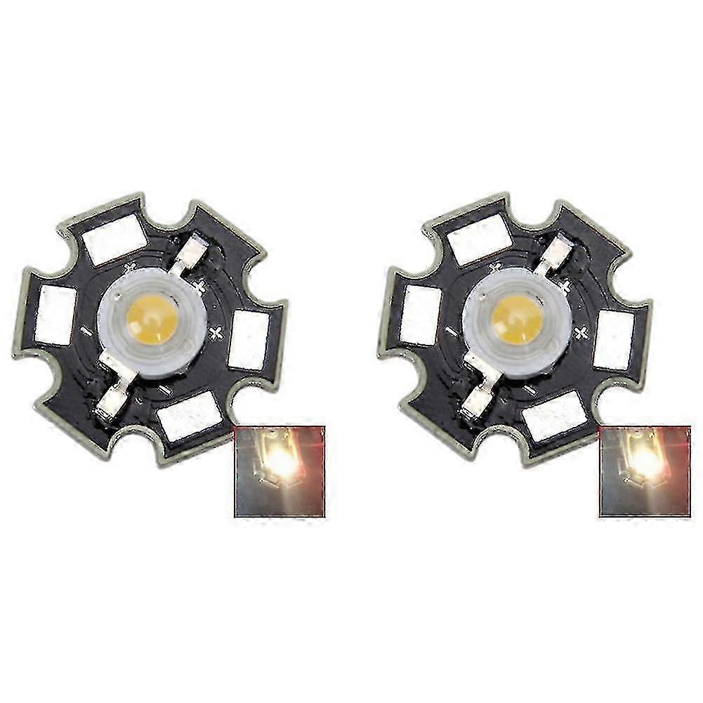 2x 3W High Power LED Star Light Bulb (White)