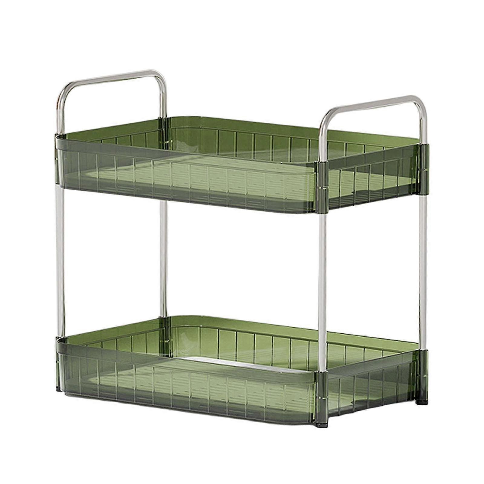 Display Shelf Double Layer Large Capacity Counter Standing Rack for Sundries
