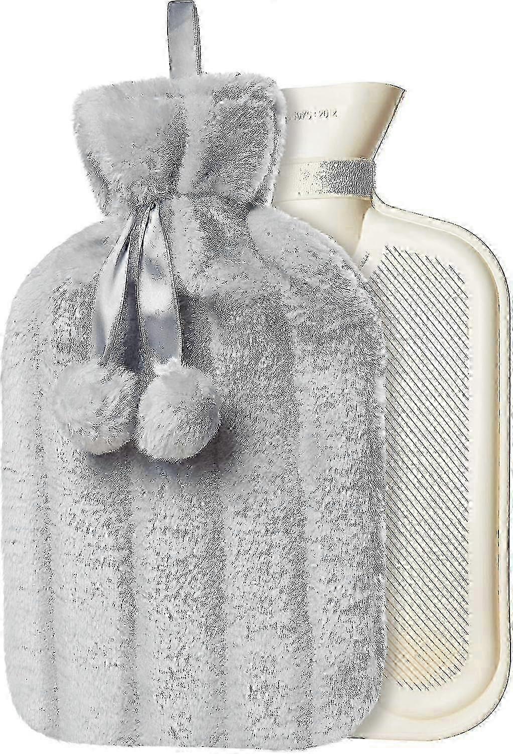 Tekoturkispullo, 2L pehmeä kansi, vaaleanharmaa