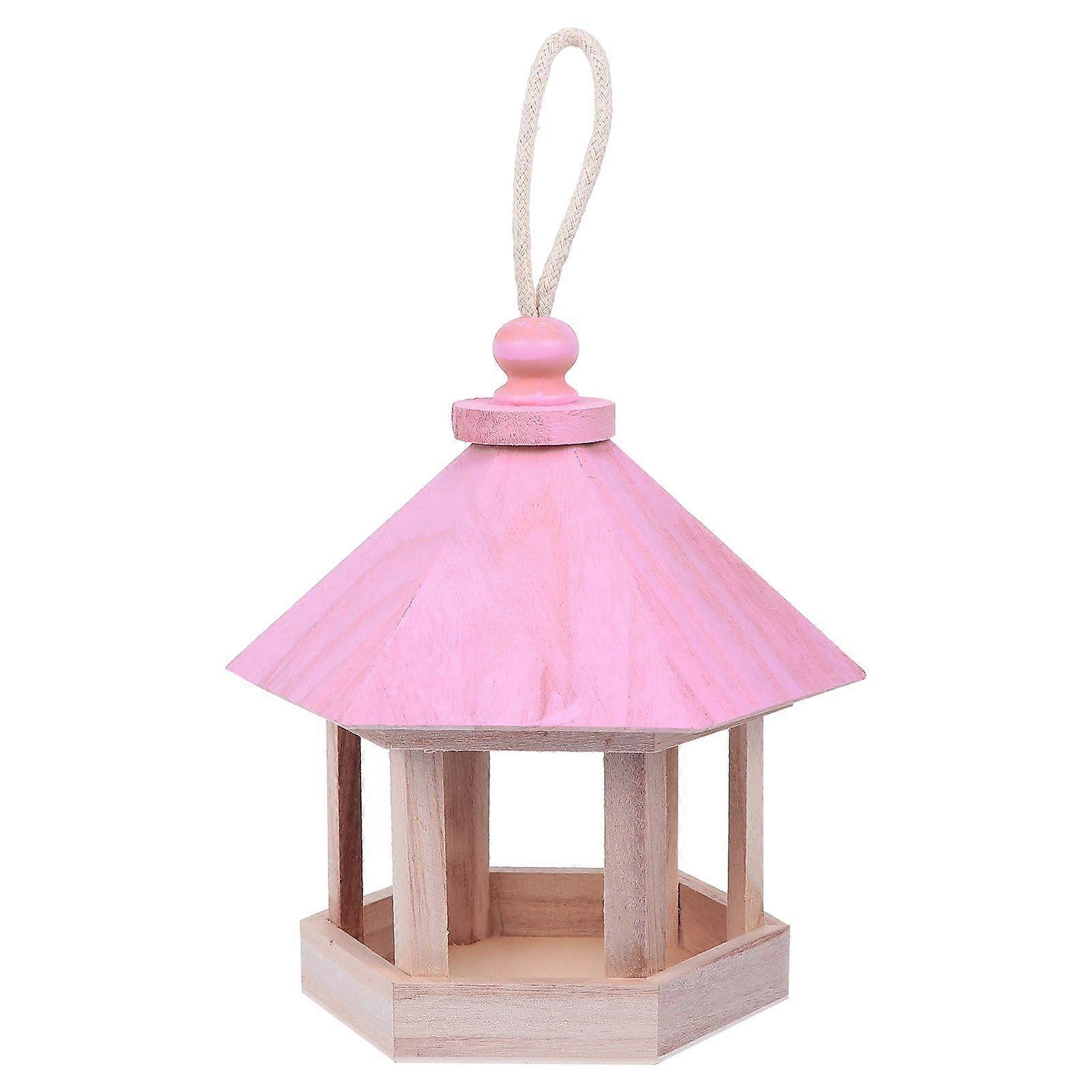 Hængende fuglefoderhus Fuglehus DIY Paint-able Træfugle redekasse