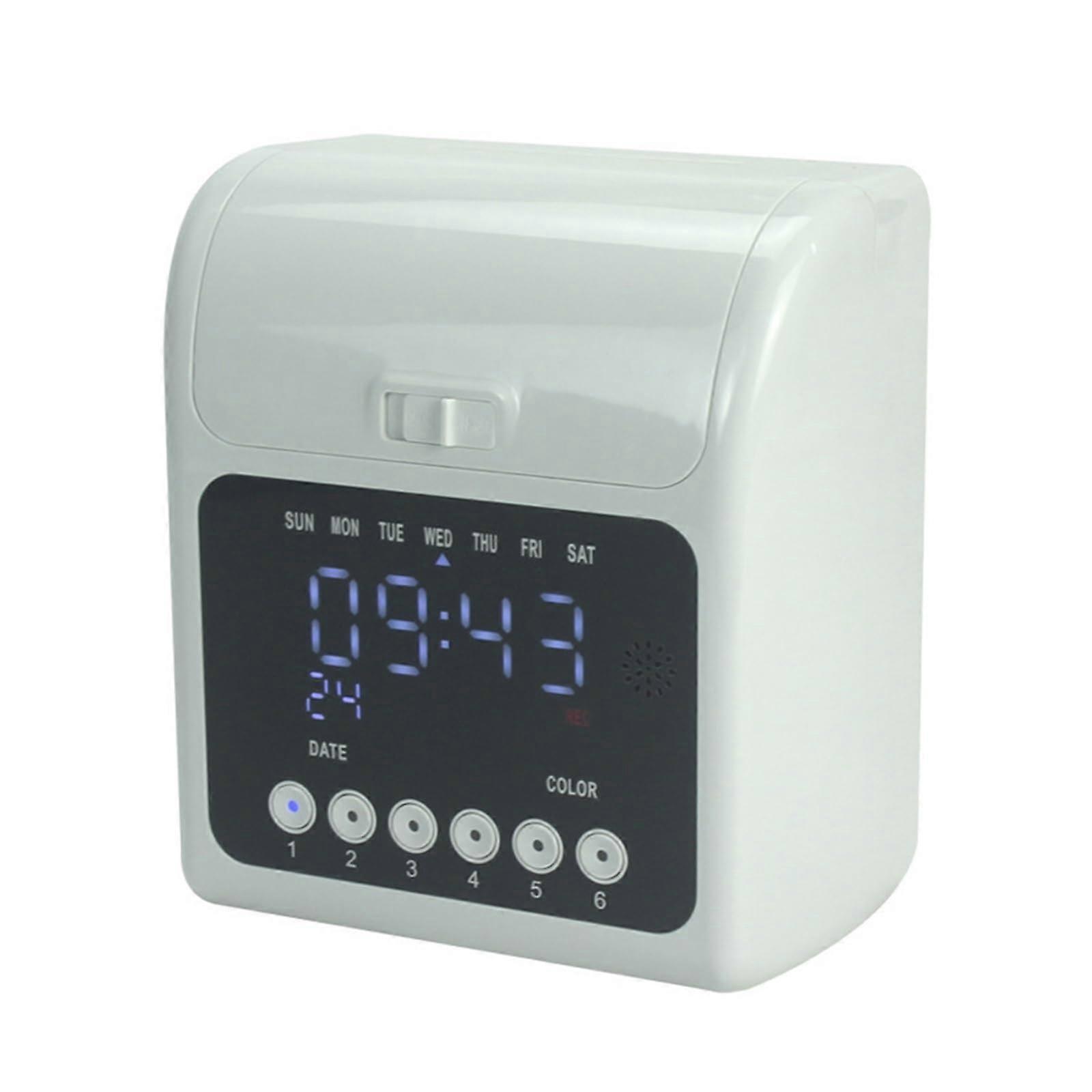 English employee attendance machine for small businesses and offices, punch clock, paper card punching machine, crossdepartmental management