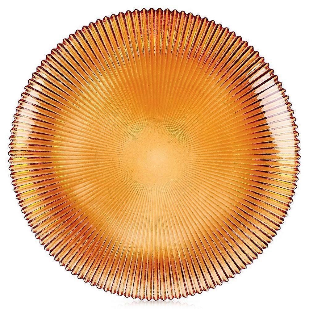 Dessertteller aus Braunglas 21 cm