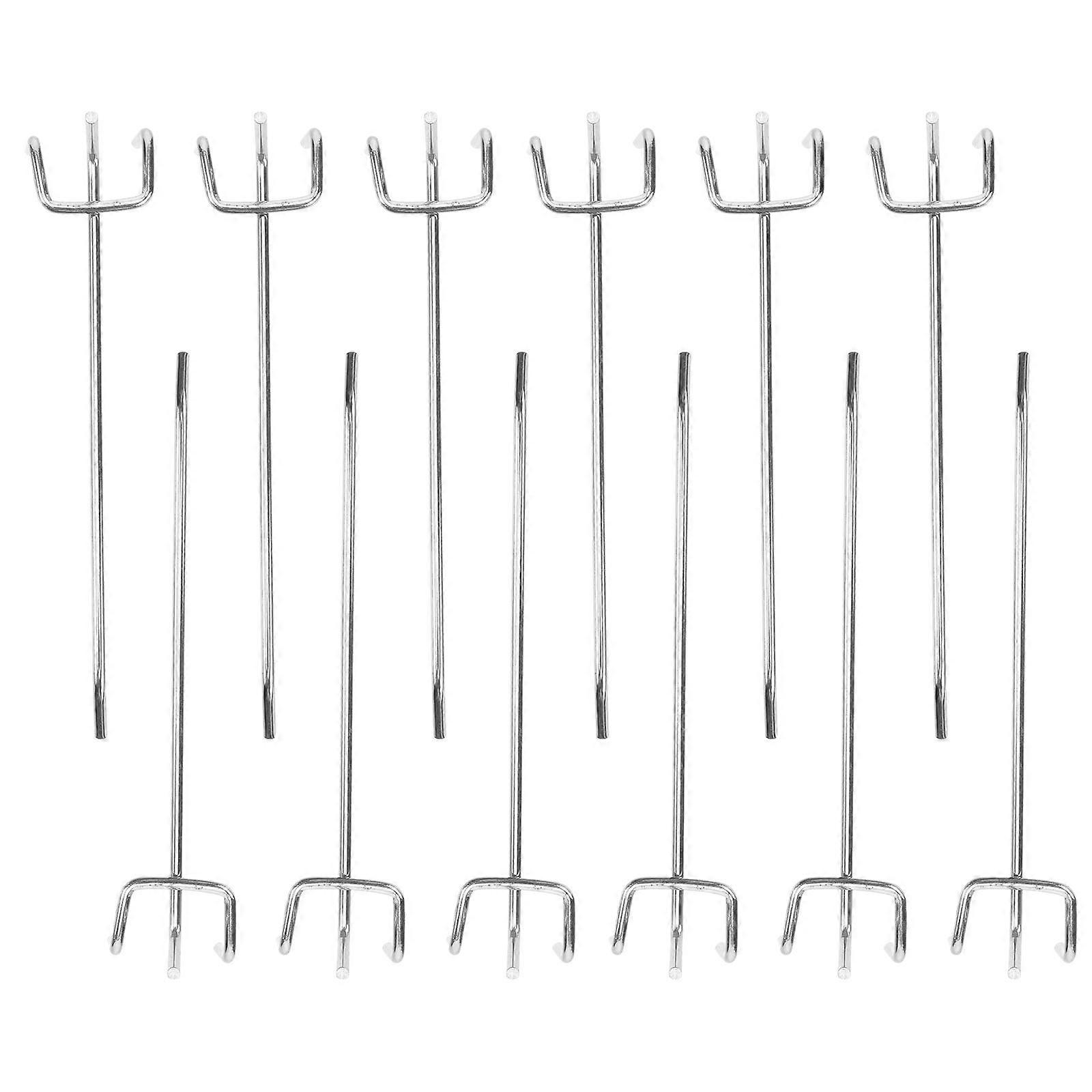 Hanging Hooks Shelf Hook for Home Use 50Pcs Silver Triangular Hole Board Hook