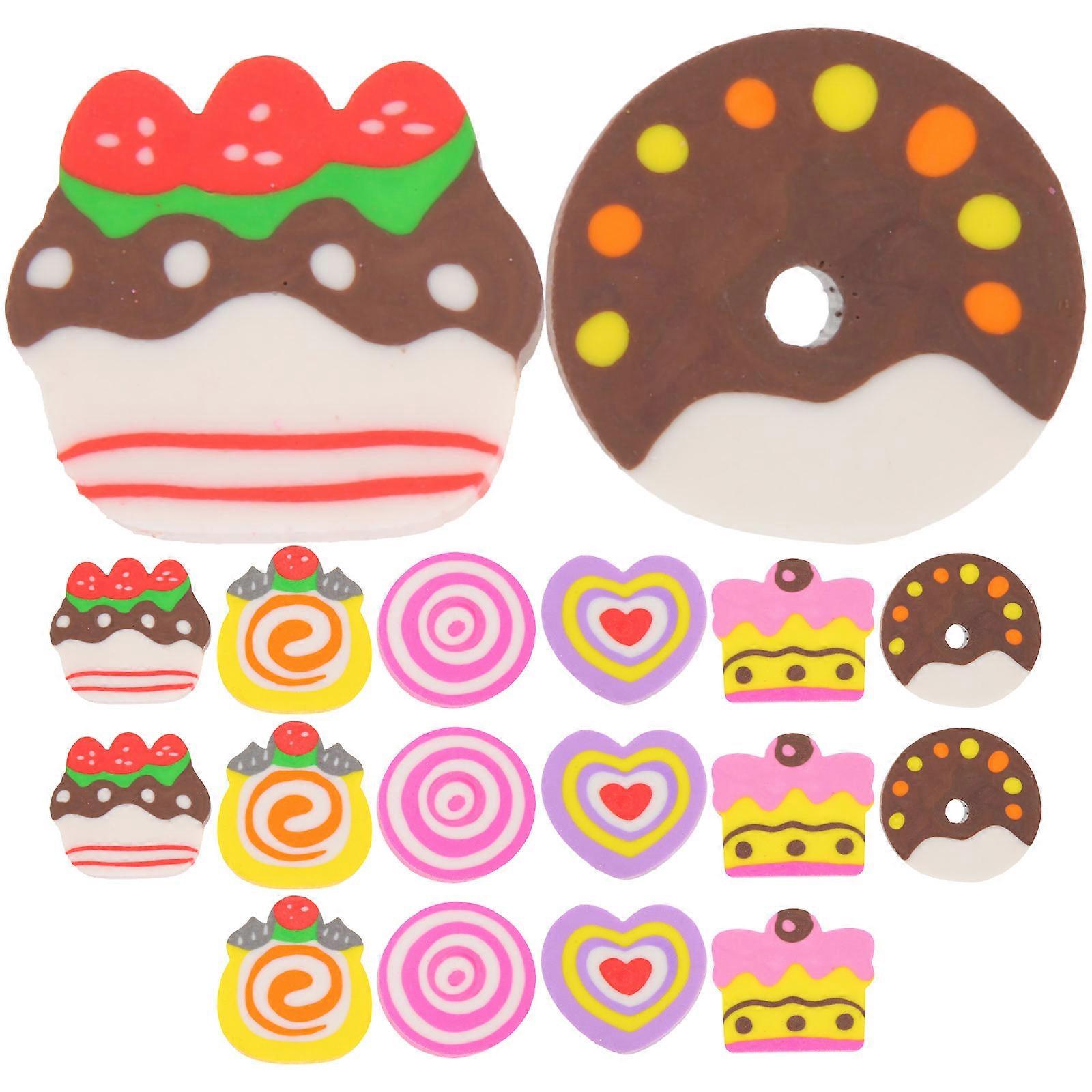 Valentine Mini Erasers Heart Shaped For Students And Teachers Assorted Color 2 8X2 8Cm 18Pcs