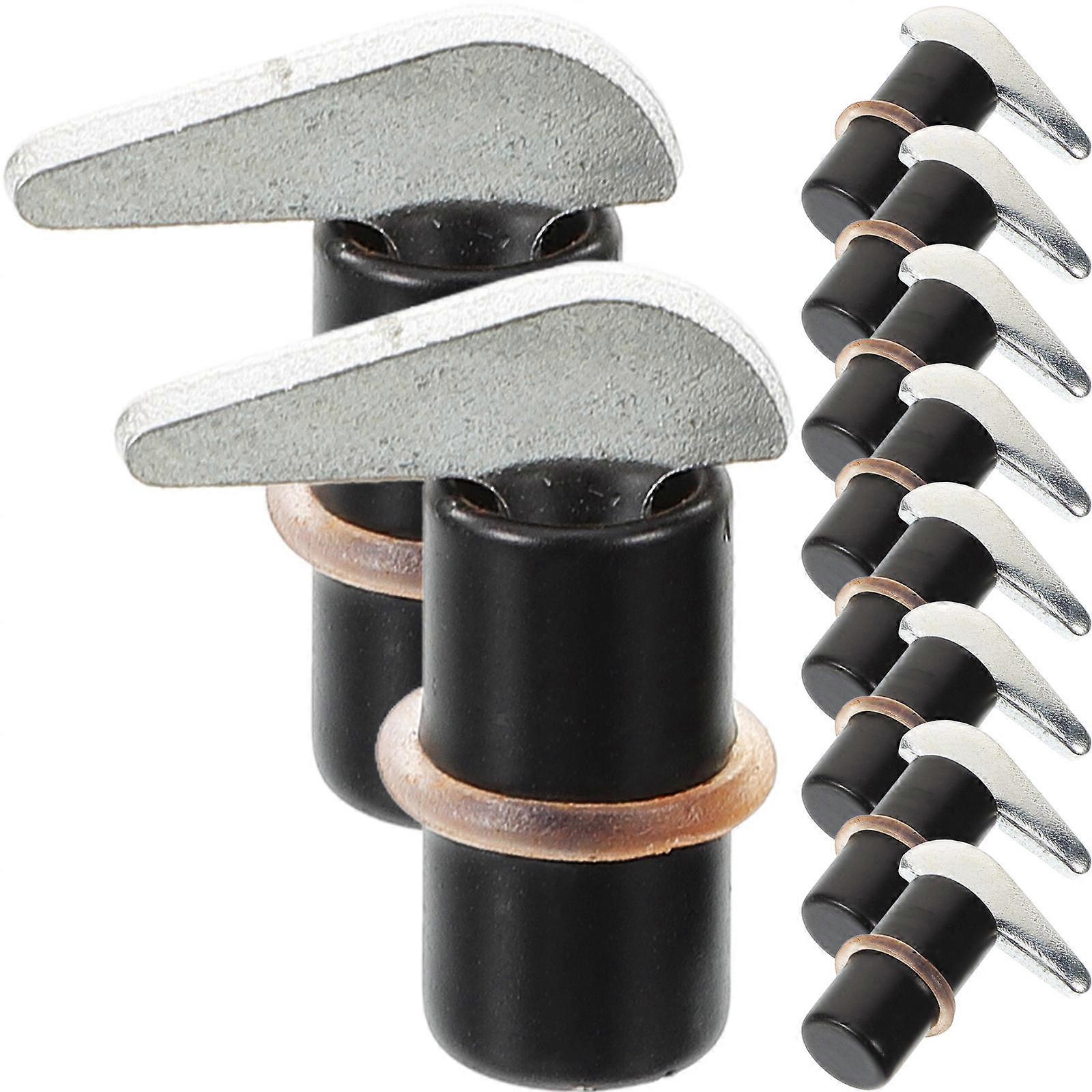 Cabinet Pegs for Shelves Bookshelf Display Case Support Black 2.70X2.00X0.80CM 10Pcs