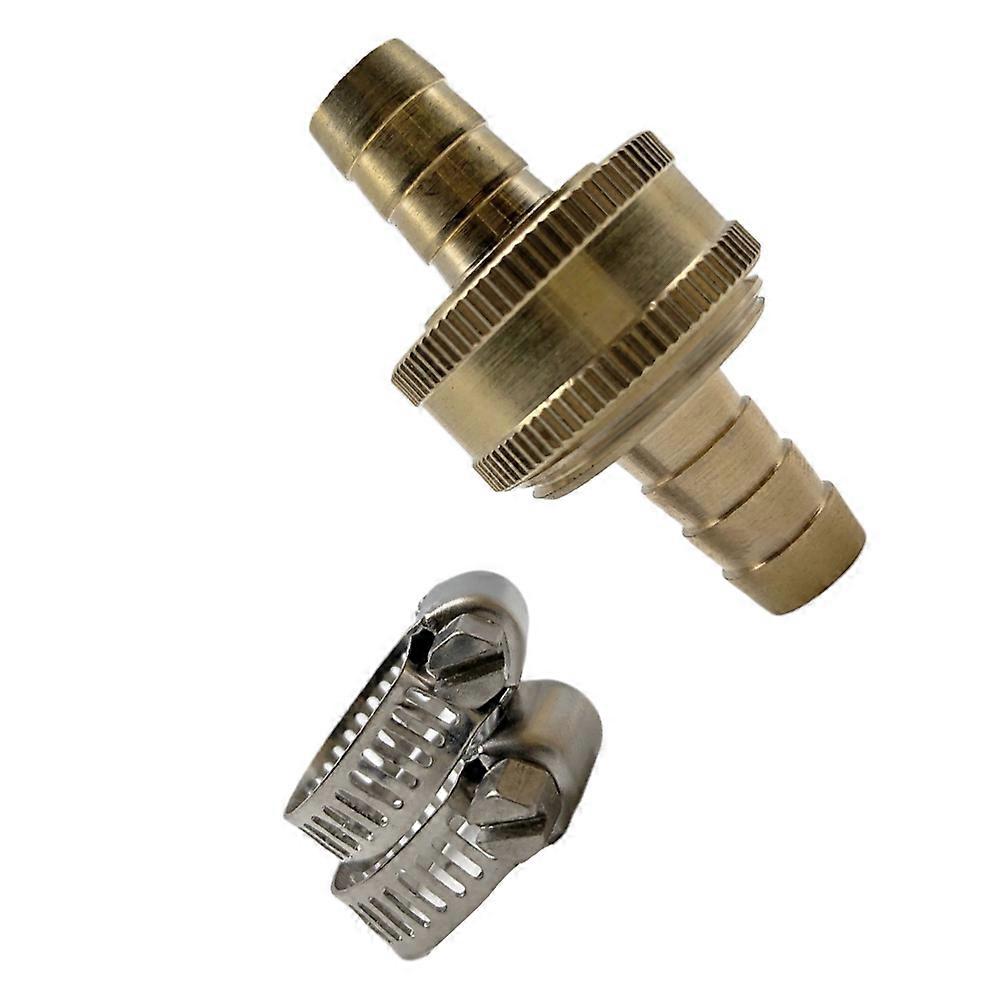 Garden Hose Connectors Drip Irrigation Hose Fitting 1 Set Golden 3.50X3.00X3.00CM Hose Repair Copper Material