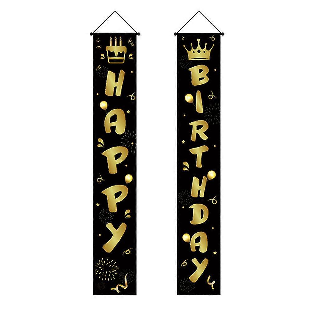 1 Pair Happy Birthday Door Curtain Banner Party Decorations