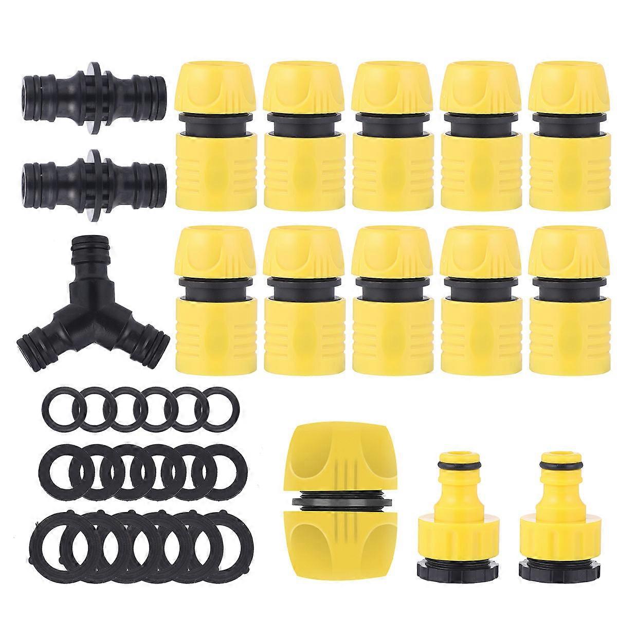 Quick Connect Hose Fittings Garden Tools Connectors For Gardening Yellow 1 Set