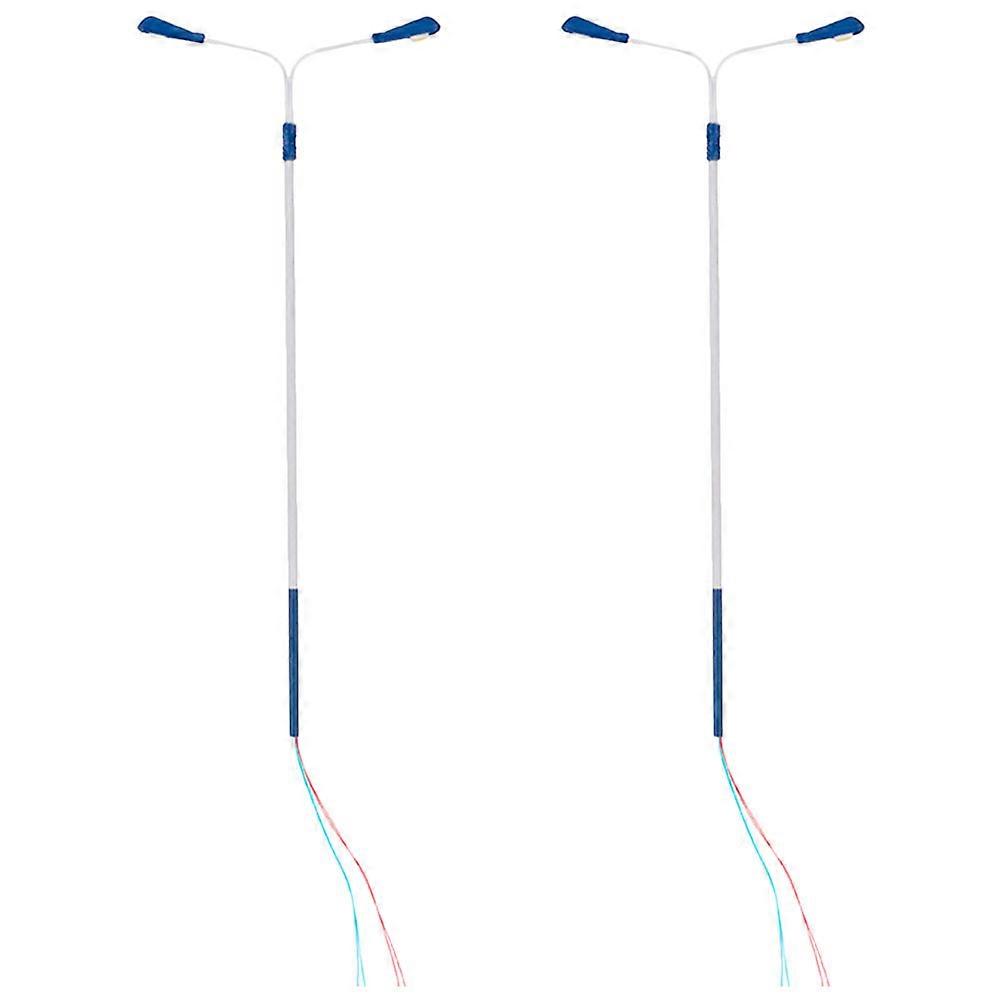 2pcs Miniature Street Lamp Model for Sand Table Layout Decor – Charming, Durable Lighting for House, Garden, and Pathway Craft Projects