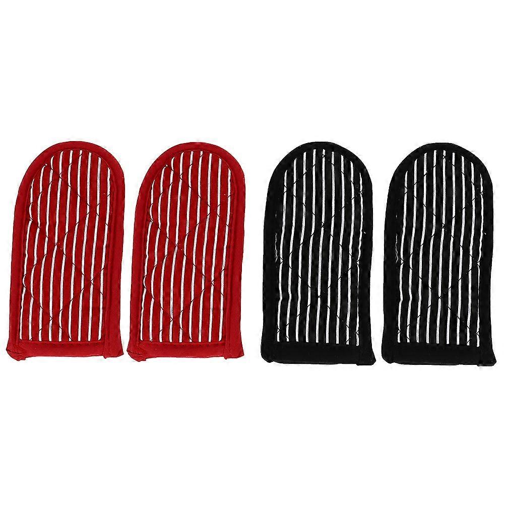 grytehåndtak deksler varmt håndtak varmebestandig hylse kokekar håndtak deksel assortert farge 6,29x3,14x0,39 tommer anti-skålding 4 stk