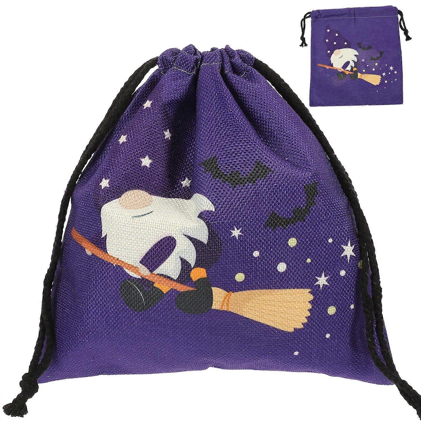 Halloween Party Favors Treat Bag Drawstring Pouch Multi Color 26X24CM Halloween Theme Design 1Pack