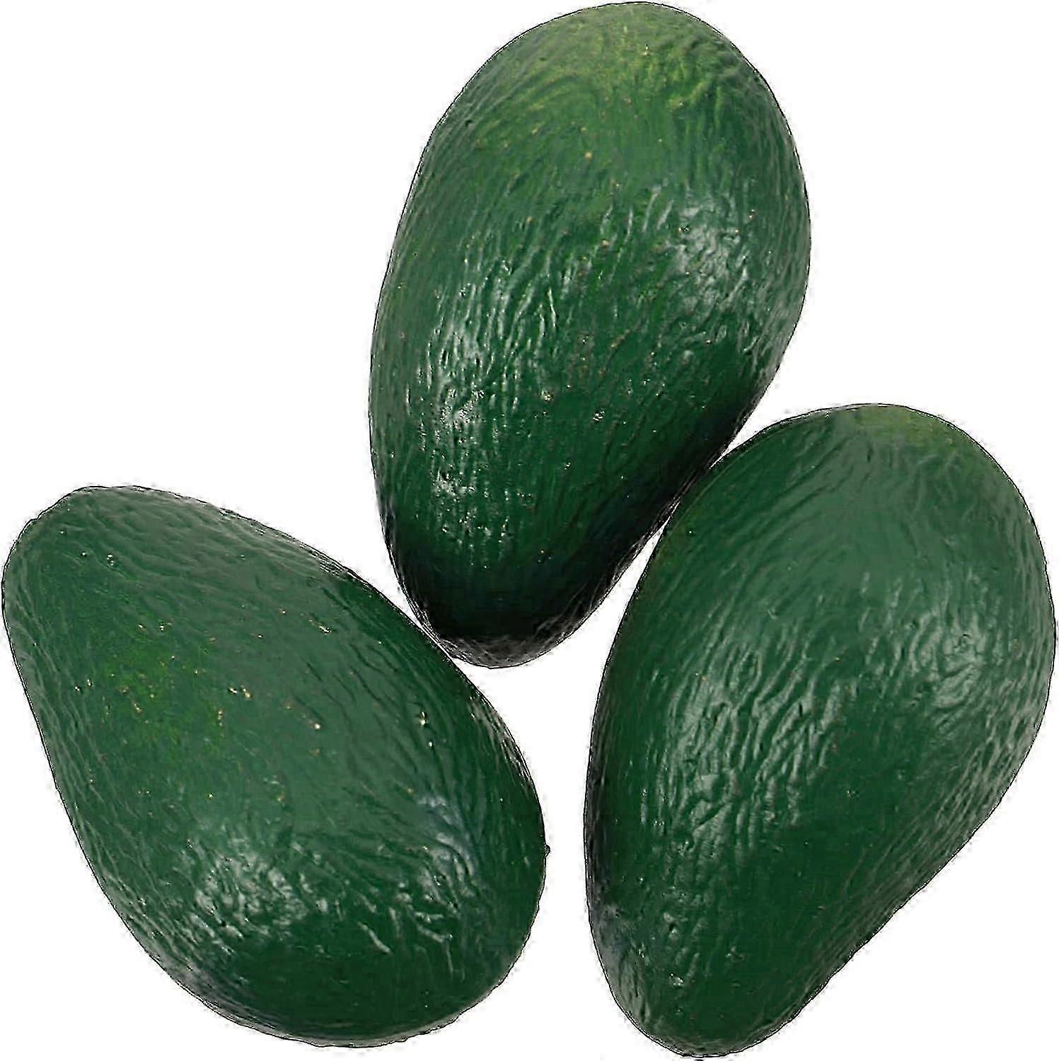 3pcs Realistic Avocado Models Artificial Avocados for Decoration