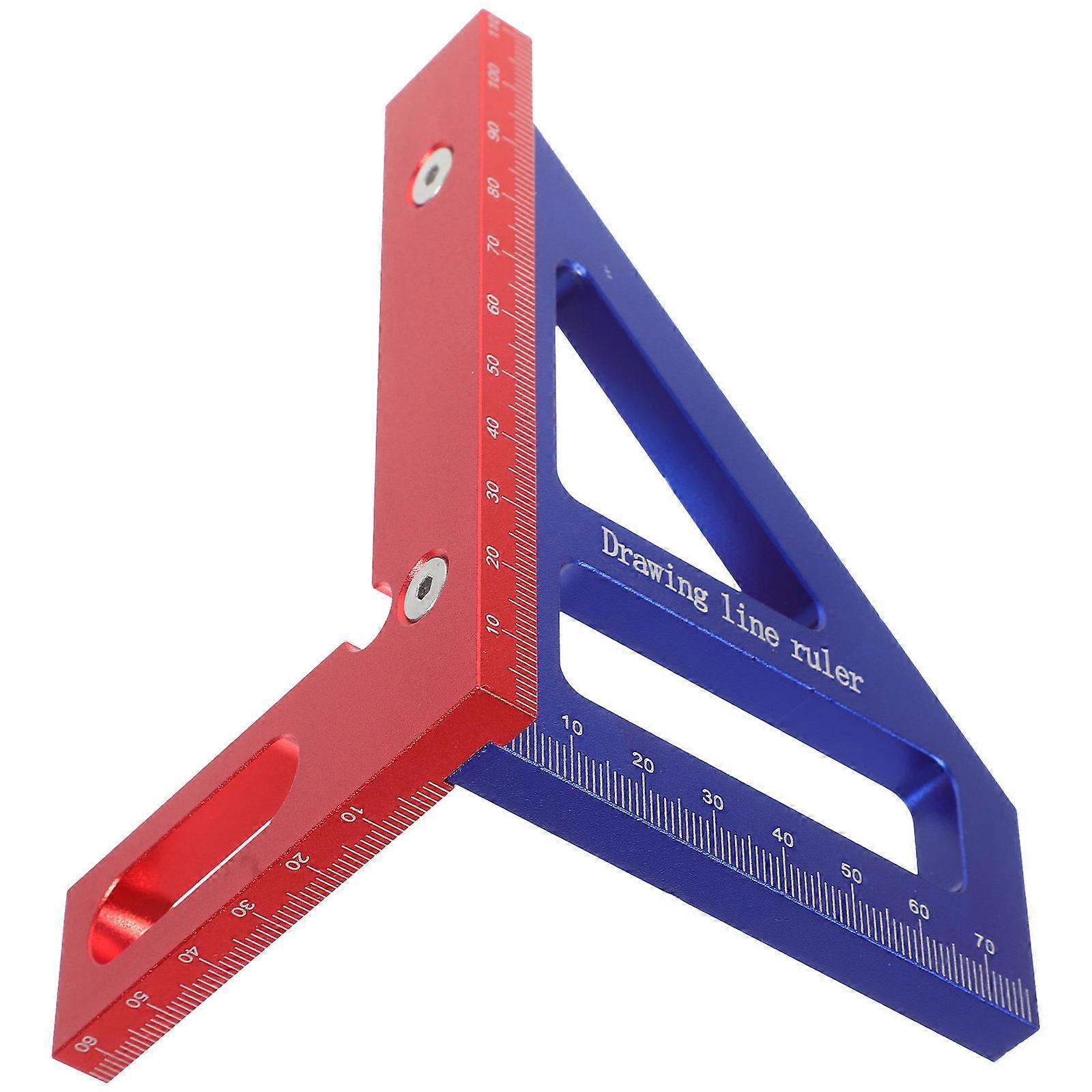 Lightweight Aluminum Triangle Protractor Ruler for Woodworking, Angle Measuring Tool for Carpenters and Engineers, Accurate Marking and Easy Storage