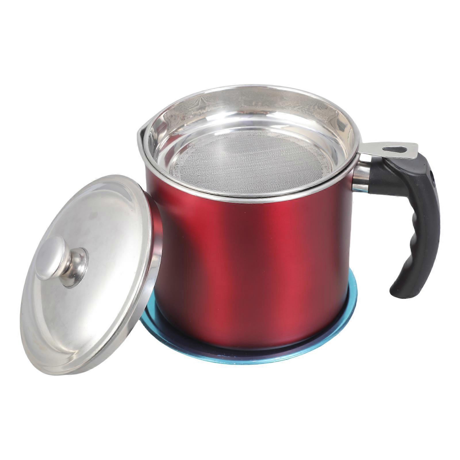Practical Large Capacity Food Grade Oil Dispenser Featuring Detachable Filter Screen and Secure Sealing Designs Red