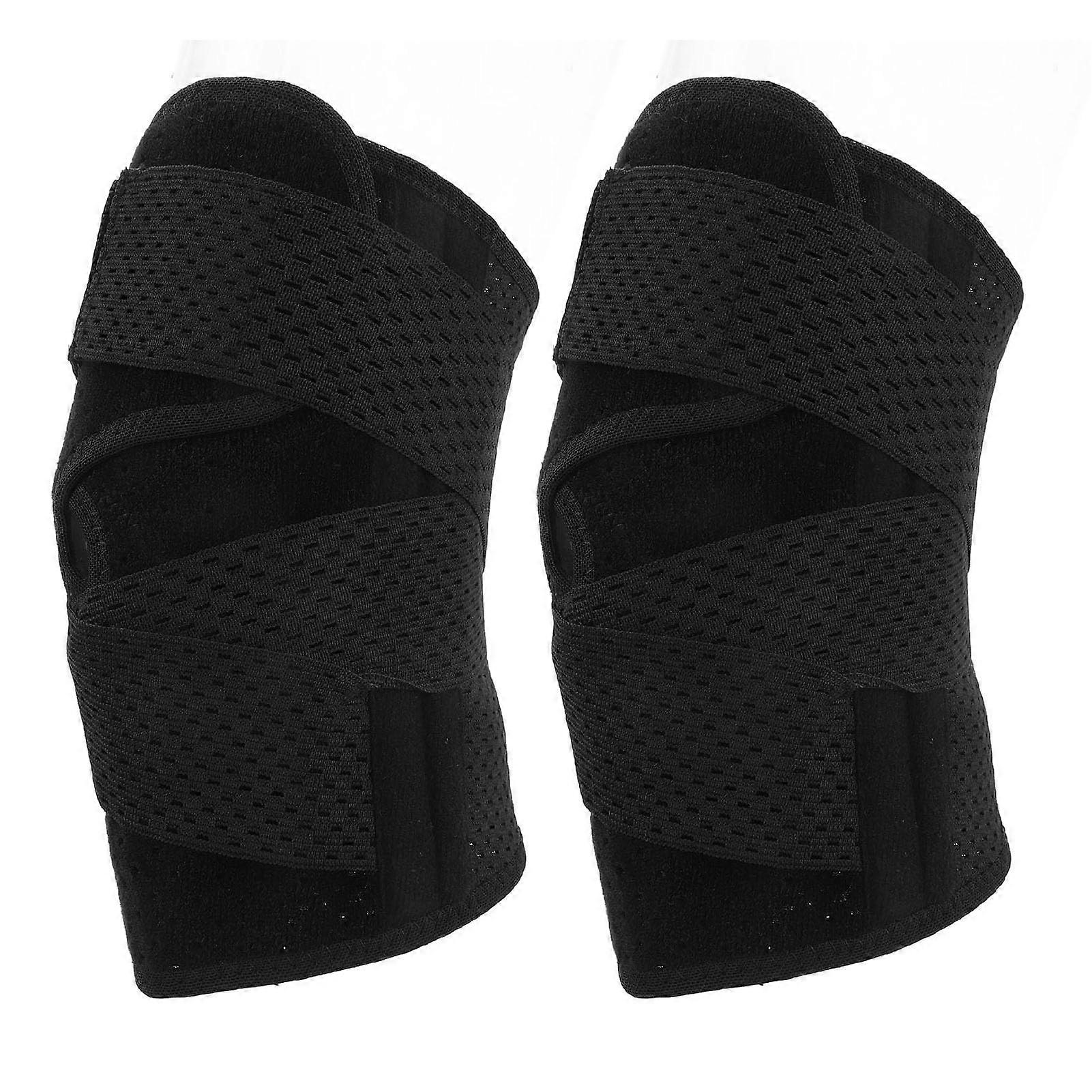 Knee Brace Breathable Ultra Thin Sports Knee Pads Adjustable Knee Cuff Black S