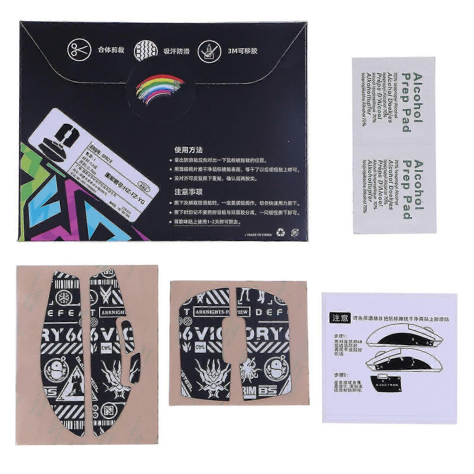 マウススキンサイドステッカー、GPro X Superlight用耐汗グリップパッド