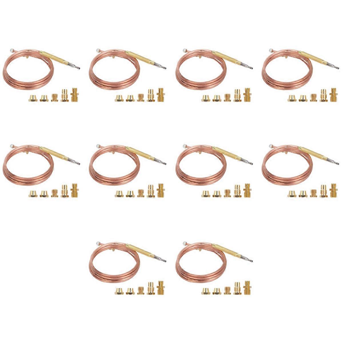 Universal Gas Stove Thermocouple with 5Pcs Nuts Heating Gas Burner