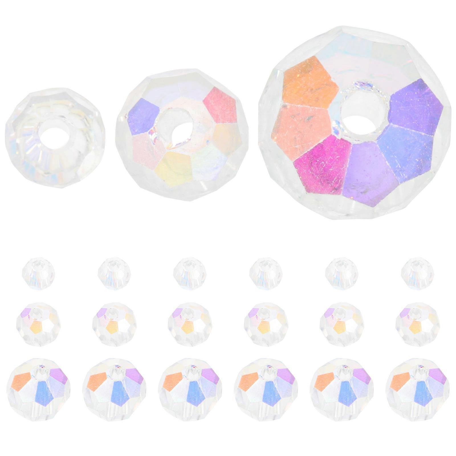 Faceted Beads Bulk Crystal Glass Beads Assorted Color Jewelry Makers Craft Projects 8mm 300Pcs